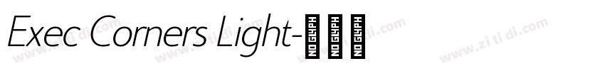 Exec Corners Light字体转换